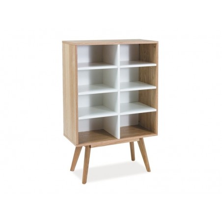 Biblioteca Regal Scandic R1 alb - stejar