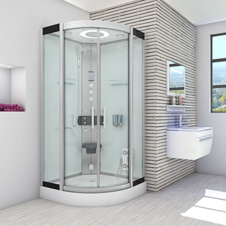 Cabina dus cu hidromasaj si sauna umeda 90x90 cm model CATA8058-5003 WS 