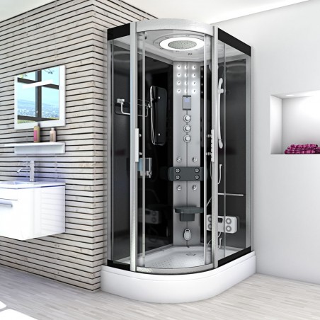Cabina dus hidromasaj 120 x 80 cm import Germania cu sticla securizata de 6 mm grosime