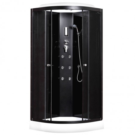 Cabina hidromasaj 90 x 90 cm cu sticla neagra