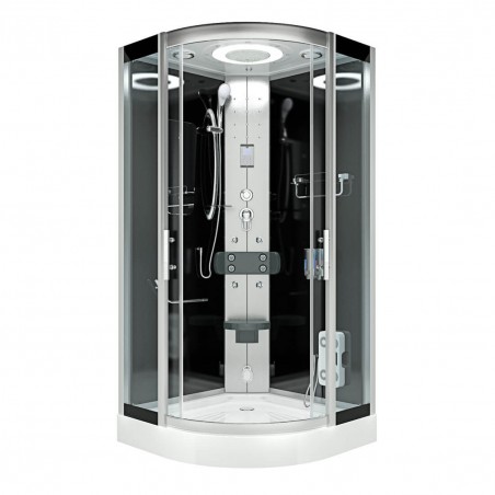 Cabina dus cu hidromasaj culoare neagra model LC46-23T0-EC 100 x 100 cm